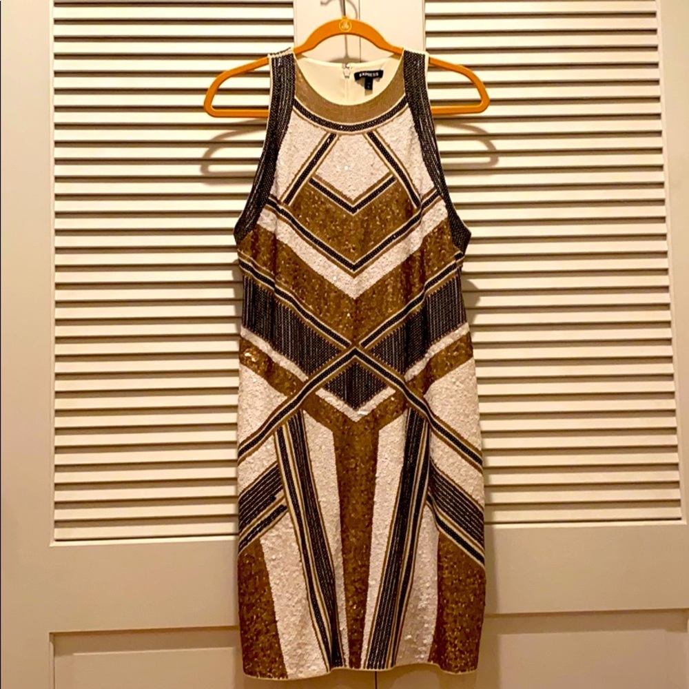 Express sequin dress size L